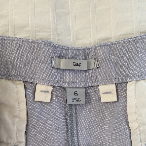 Two-tone Gap Blue Linen-Blend Shorts - Picture 4 of 5